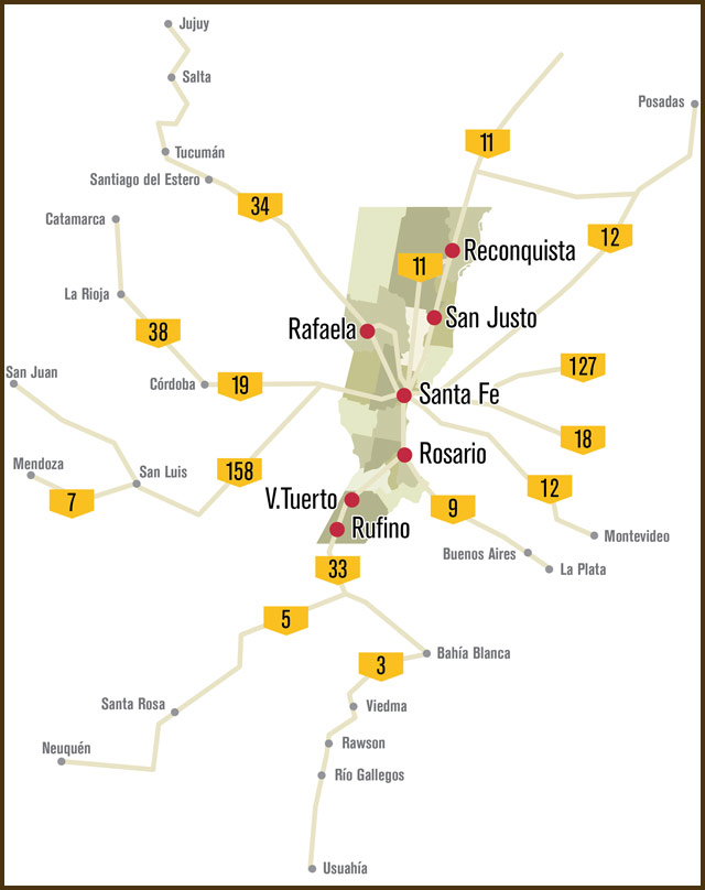 Mapa de Santa Fe